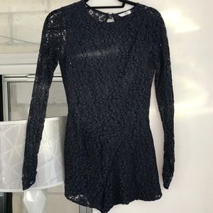 Dolce Vita Navy Lace Romper